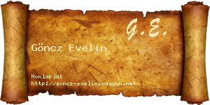 Göncz Evelin névjegykártya